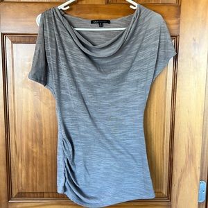 Bluheaven gray top with shawl neck. Size small.